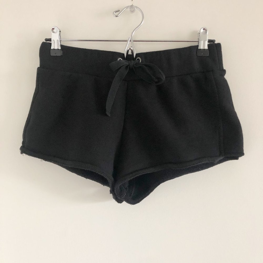Wesley Bandier High Rise Sweatshorts Black Small